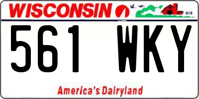WI license plate 561WKY