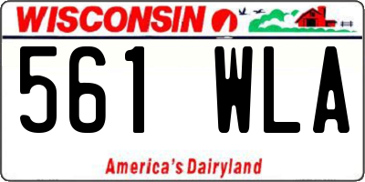 WI license plate 561WLA