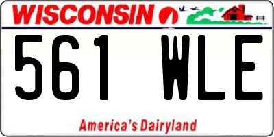 WI license plate 561WLE