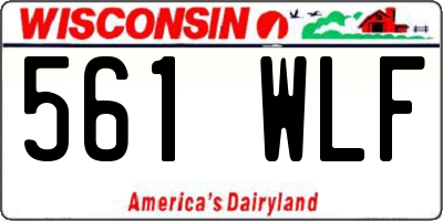 WI license plate 561WLF