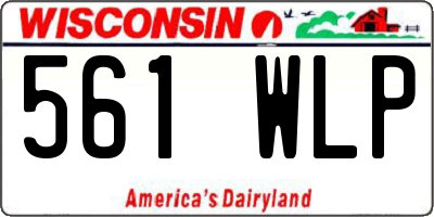 WI license plate 561WLP