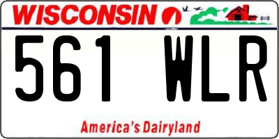 WI license plate 561WLR