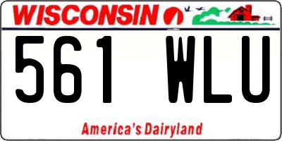 WI license plate 561WLU