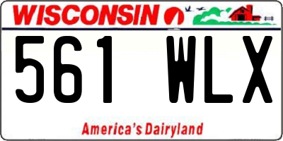 WI license plate 561WLX