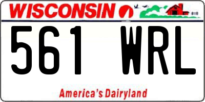 WI license plate 561WRL