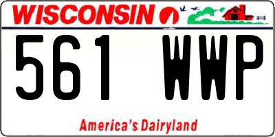 WI license plate 561WWP