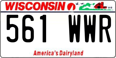 WI license plate 561WWR