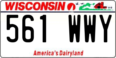 WI license plate 561WWY