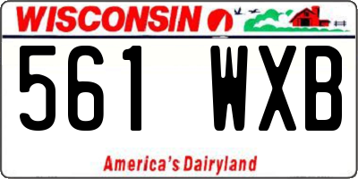 WI license plate 561WXB