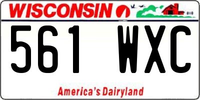 WI license plate 561WXC