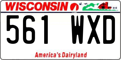 WI license plate 561WXD