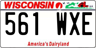 WI license plate 561WXE