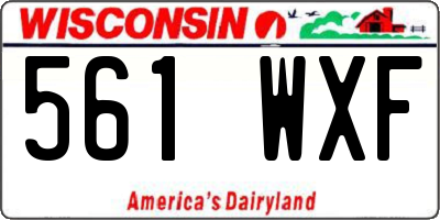 WI license plate 561WXF