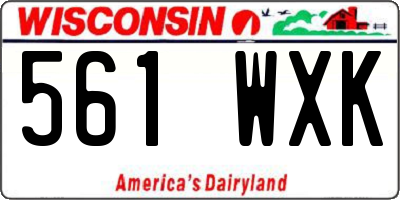 WI license plate 561WXK