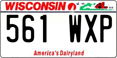 WI license plate 561WXP