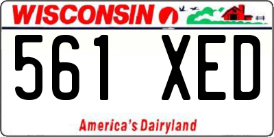 WI license plate 561XED