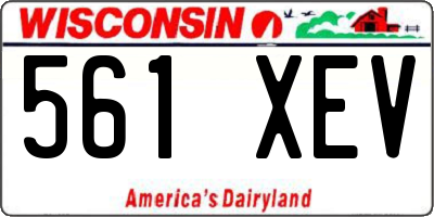 WI license plate 561XEV