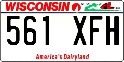 WI license plate 561XFH