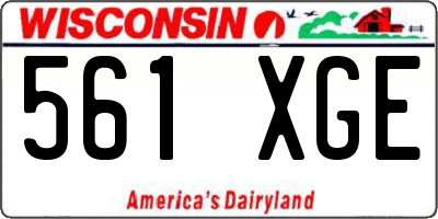 WI license plate 561XGE