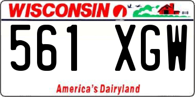 WI license plate 561XGW