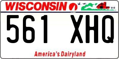 WI license plate 561XHQ