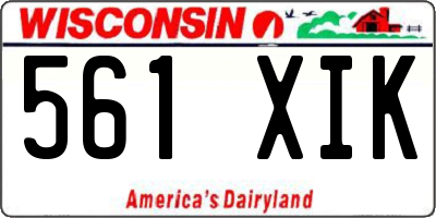 WI license plate 561XIK