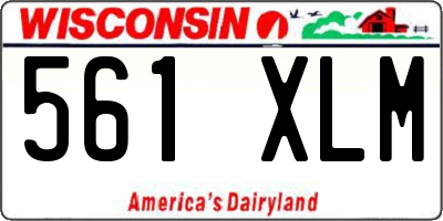WI license plate 561XLM