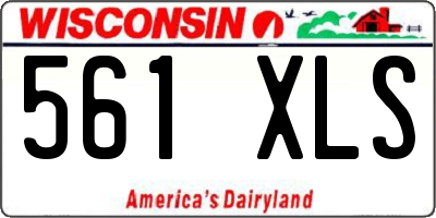 WI license plate 561XLS