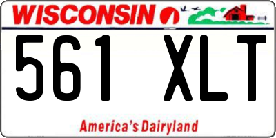 WI license plate 561XLT