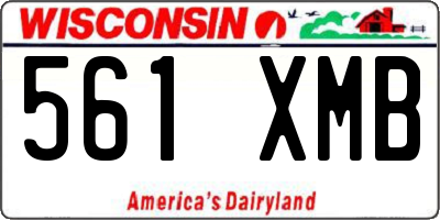 WI license plate 561XMB