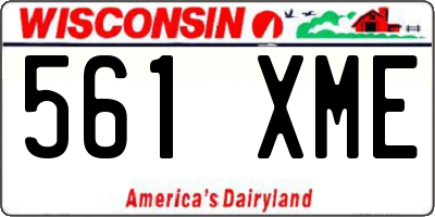 WI license plate 561XME