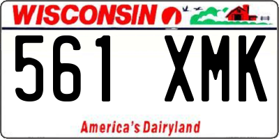 WI license plate 561XMK