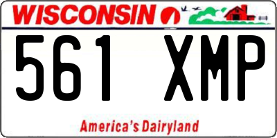 WI license plate 561XMP