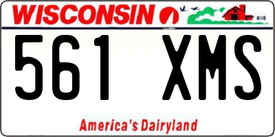 WI license plate 561XMS