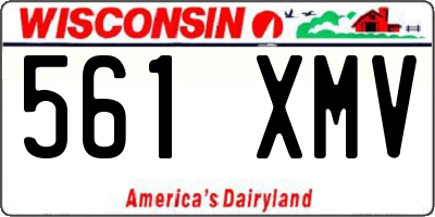 WI license plate 561XMV