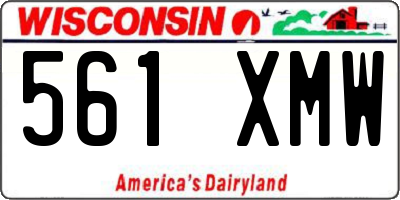 WI license plate 561XMW