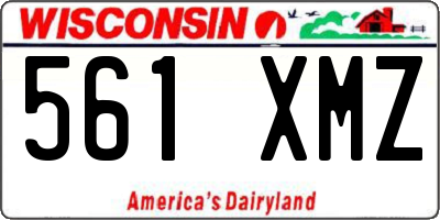 WI license plate 561XMZ