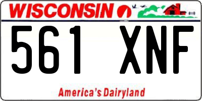 WI license plate 561XNF
