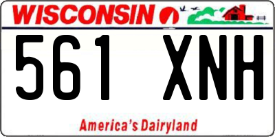 WI license plate 561XNH