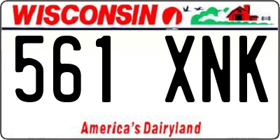 WI license plate 561XNK