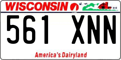 WI license plate 561XNN
