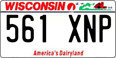 WI license plate 561XNP