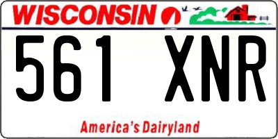 WI license plate 561XNR