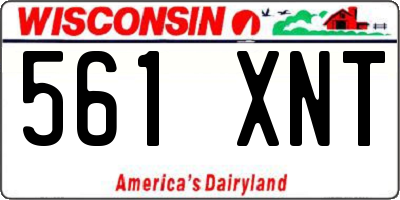 WI license plate 561XNT