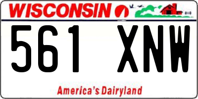 WI license plate 561XNW
