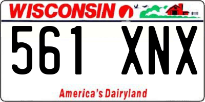 WI license plate 561XNX