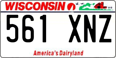 WI license plate 561XNZ