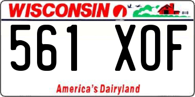 WI license plate 561XOF