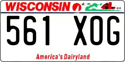 WI license plate 561XOG
