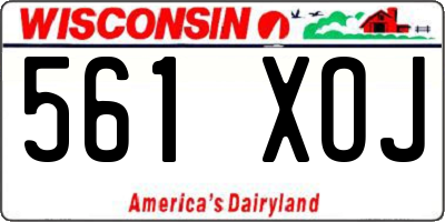WI license plate 561XOJ
